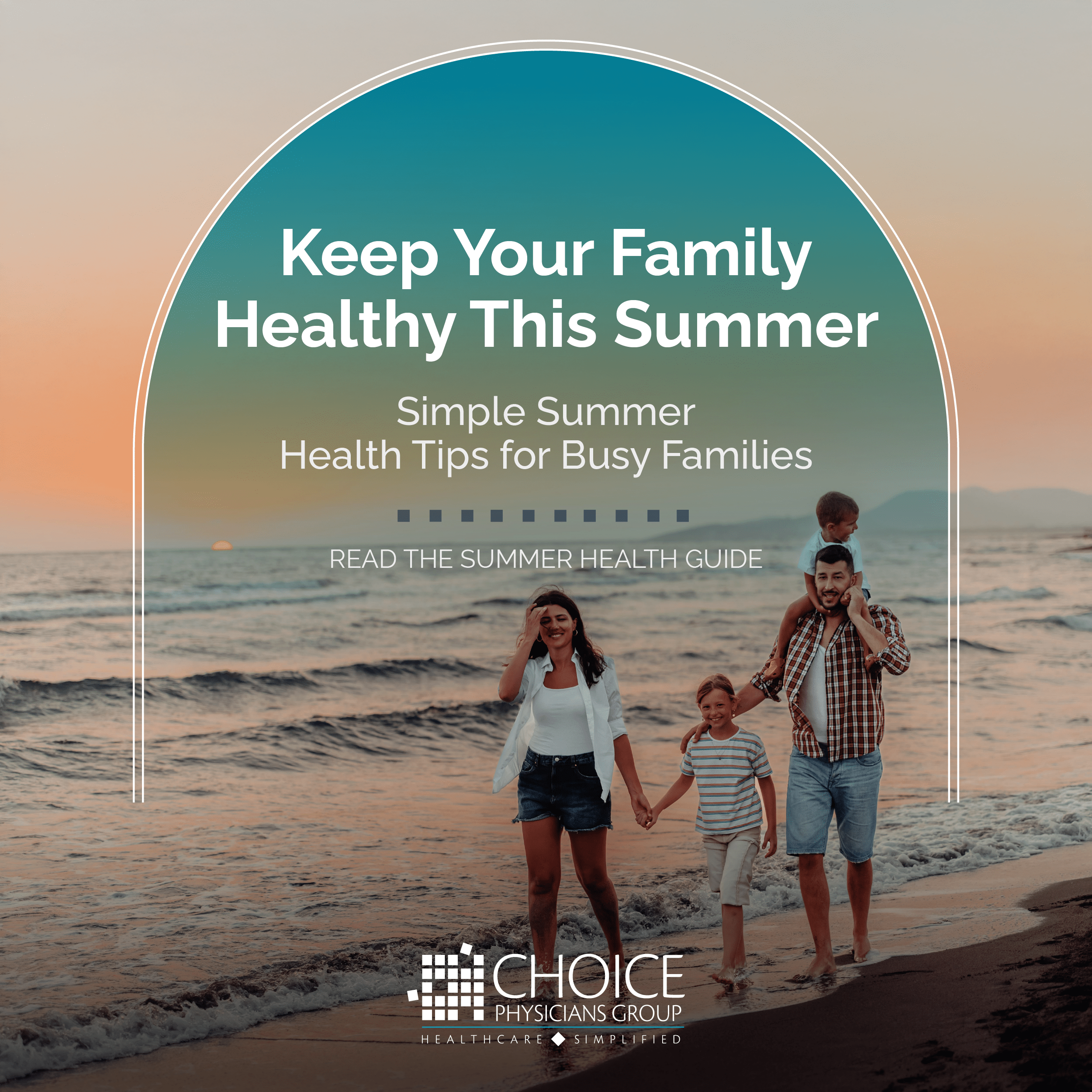 Summer Health Blog Cover family holding hands